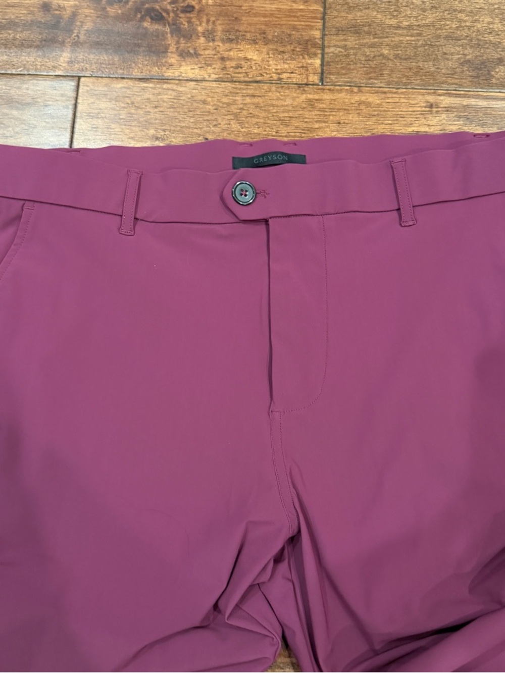 Greyson Montauk Performance Joggers Mens 36 Meadowsweet Burgundy Stretch Golf - Picture 2 of 4
